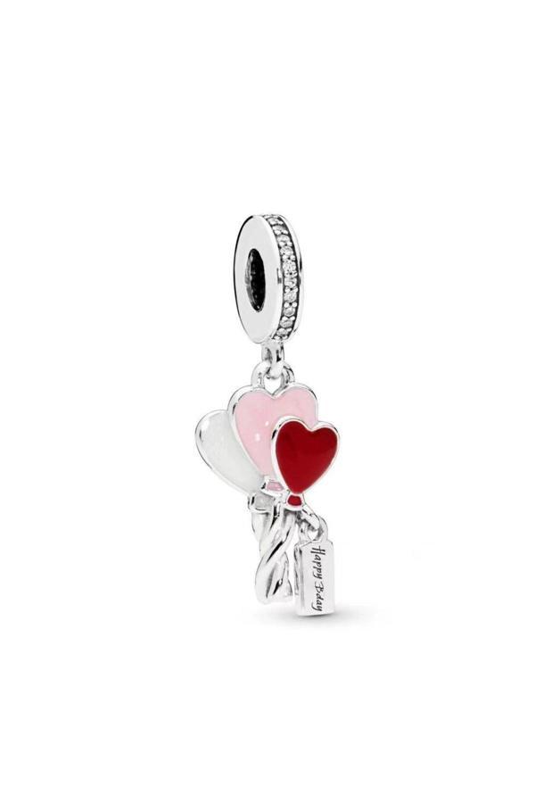 Asafaccessory Renkli Balonlar Sallantılı Charm Gümüş Kaplama Pembe  - Image 1