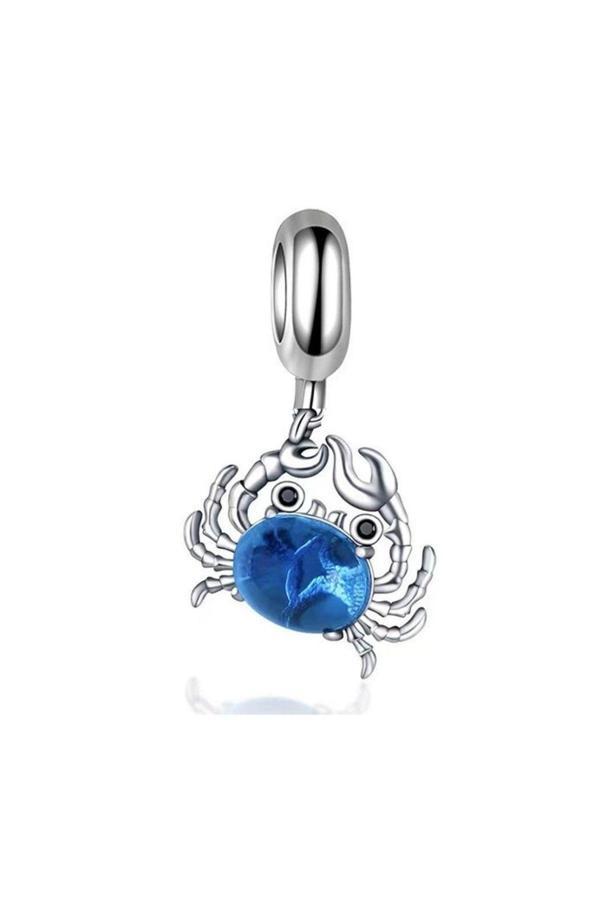 Asafaccessory Sallantılı Yengeç Charm Gümüş Kaplama Mavi  - Image 1