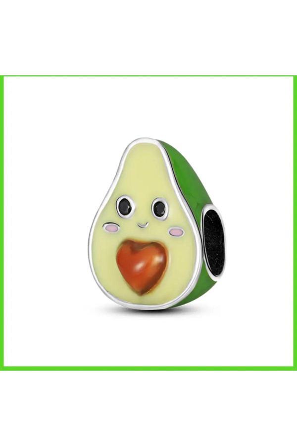 Asafaccessory Avokado Charm Gümüş Kaplama Yeşil Tek Ebat - Image 1
