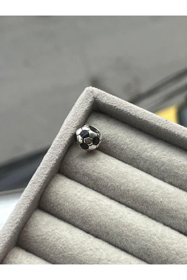 Asafaccessory Futbol Topu Charm \ Gri siyah  - Image 1