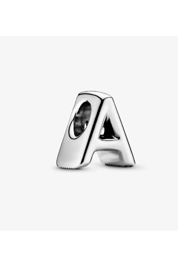 Asafaccessory Harf Charmlar ( Gümüş Kaplama ) Gri Battal Standart - Image 1