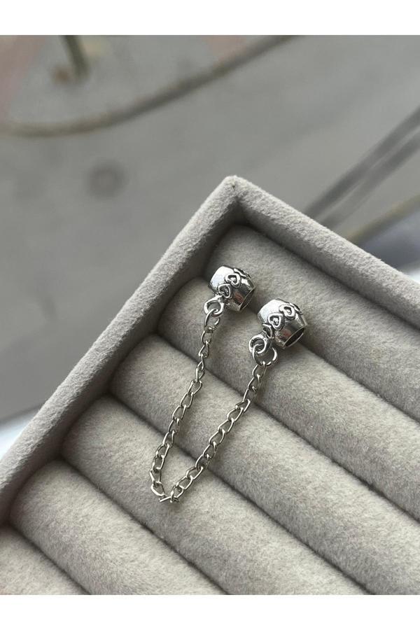 Asafaccessory Ebedi Kalpler Güvenlik Zinciri Charm Gri  - Image 1