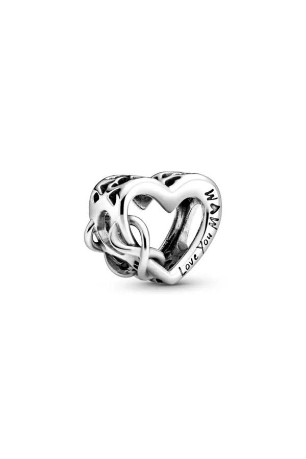 Asafaccessory Love You Mom Charm Gümüş Kaplama Gümüş Tek Ebat - Image 1