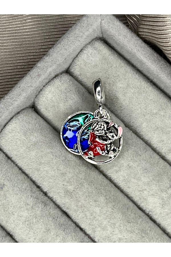 Asafaccessory Stitch And Lilo Charm < Gümüş Kaplama Gri Battal Standart - Image 1