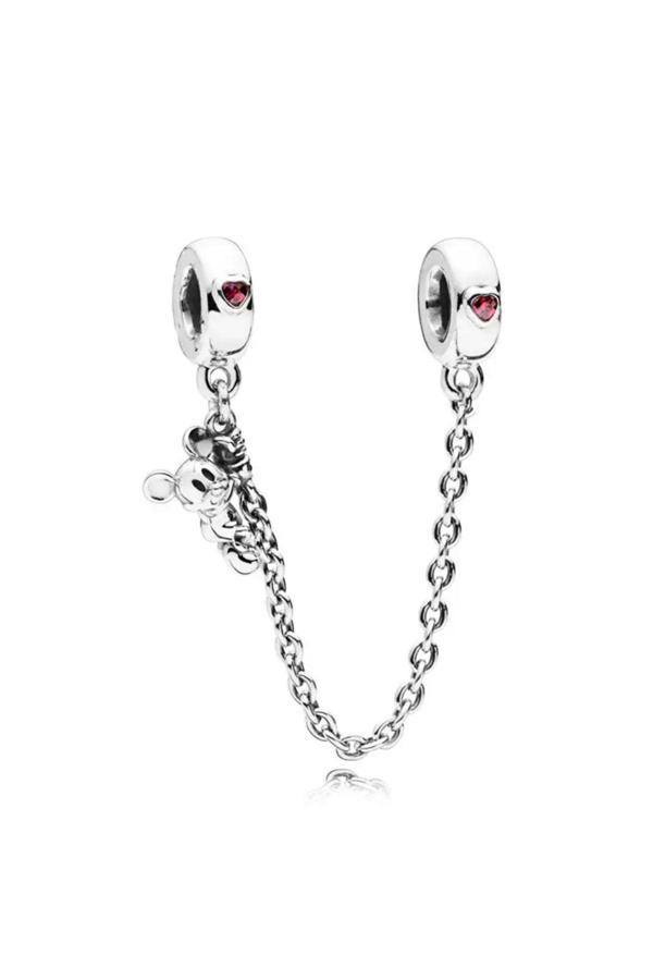 Asafaccessory Mickey Sallantılı Güvenlik Zinciri Charm Gümüş Kaplama Gümüş Tek Ebat - Image 1