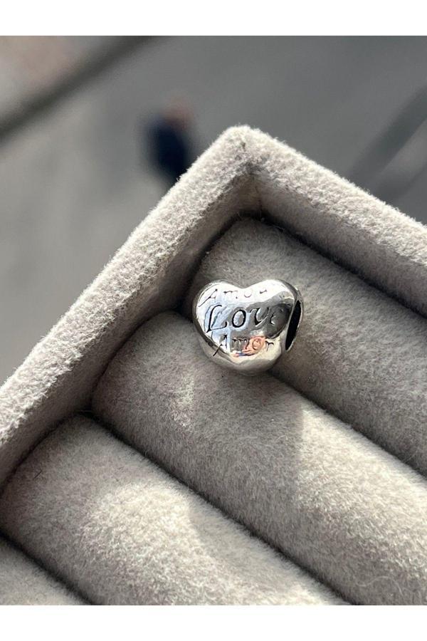 Asafaccessory Love Amour Kalp Charm Gri  - Image 1