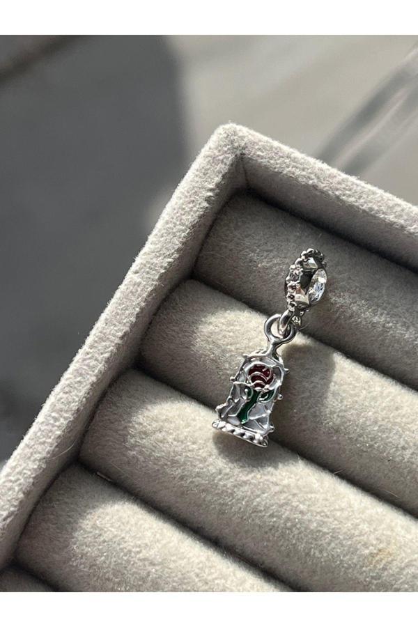Asafaccessory Güzel Ve Çirkin Gül Sallantılı Charm Gri  - Image 1