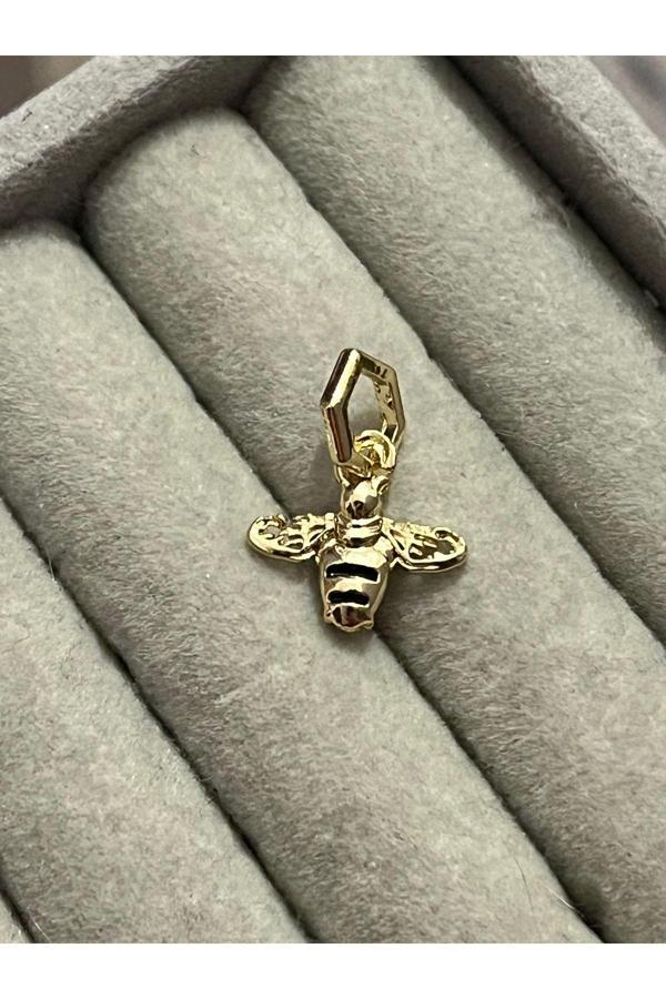 Asafaccessory Arı Charm Gümüş Kaplama altın renk Tek Ebat - Image 1