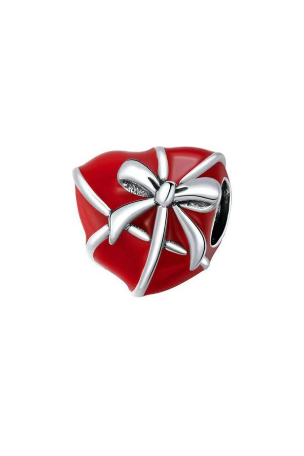 Asafaccessory Renkli Kalp Charm Gümüş Kaplama Kırmızı  S - Image 1
