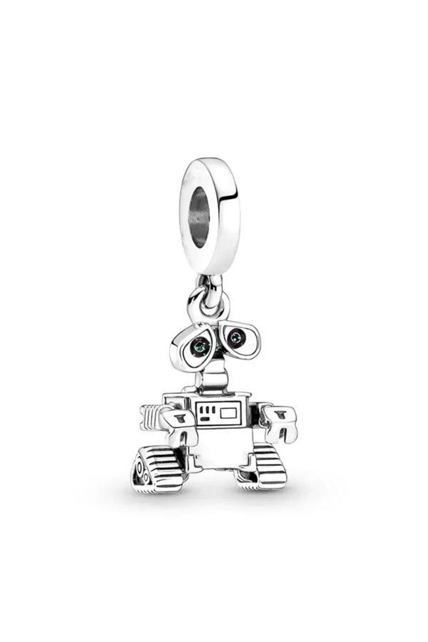 Asafaccessory Wall-E Robot Charm Gümüş Kaplama Gri Tek Ebat - Image 1