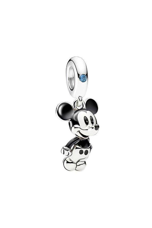 Asafaccessory Mickey Mouse Özel Seri Charm Gümüş Kaplama Gri M - Image 1