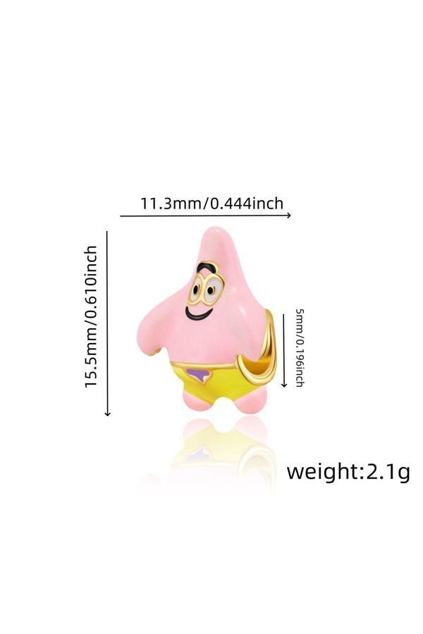 Asafaccessory Süngerbob Charm Gümüş Kaplama Gri S - Image 1