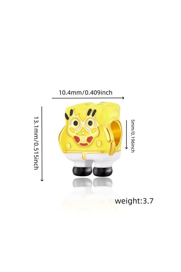 Asafaccessory Süngerbob Charm Gümüş Kaplama Gri S - Image 1