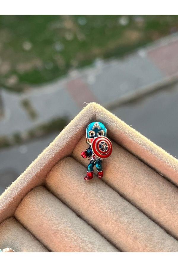 Asafaccessory Avengers Kaptan Amerika Charm ( Captain America) Mavi #1 - Image 1