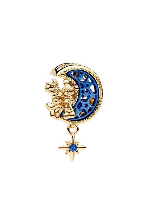 Asafaccessory Mickey Mouse Hilal Ay Charm Gümüş Kaplama Altın Battal Standart - Image 1