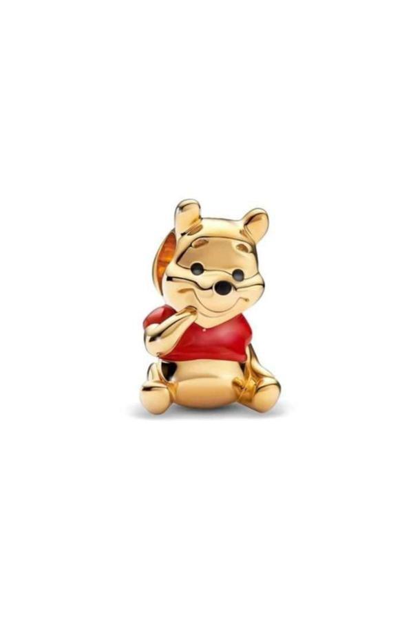 Asafaccessory Winnie Altın Ayıcık Charm Gümüş Kaplama Altın Tek Ebat - Image 1