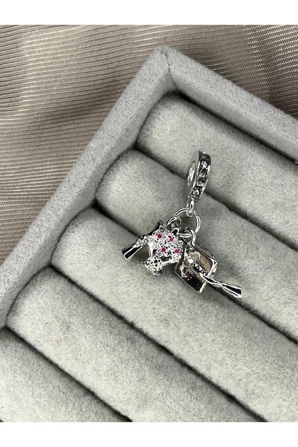 Asafaccessory Mezuniyet Charm Gümüş Kaplama gri M - Image 1