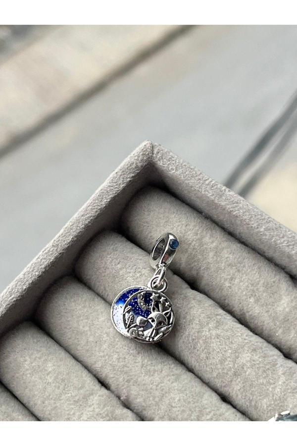 Asafaccessory Tilki Ve Sincap (Küçük Prens Charm ) Gümüş Kaplama Mavi Tek Ebat - Image 1