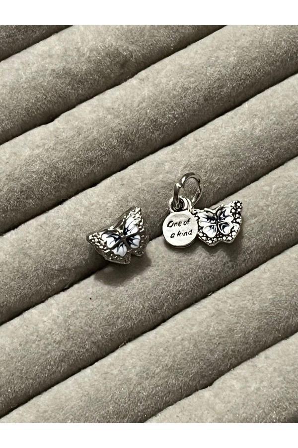 Asafaccessory Kelebek Charm Set Gümüş Kaplama Gümüş Tek Ebat - Image 1