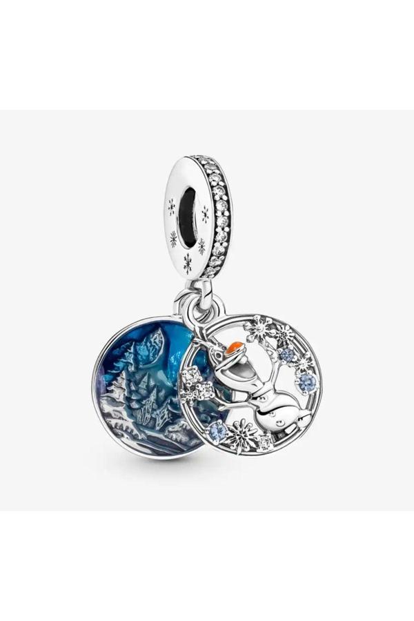 Asafaccessory Frozen Olaf Charm Gümüş Kaplama Mavi Tek Ebat - Image 1