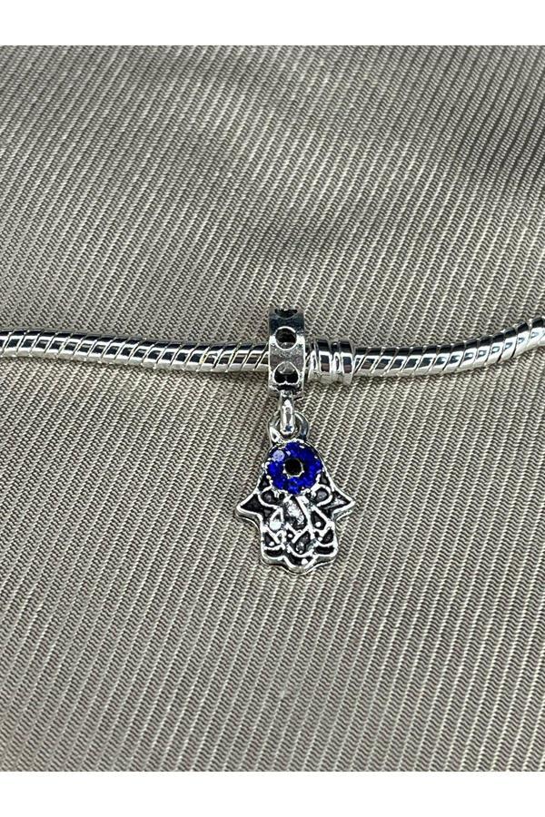 Asafaccessory Fatma Ananın Eli Charm Hamsa Charm Gümüş Kaplama Gümüş Tek Ebat - Image 1