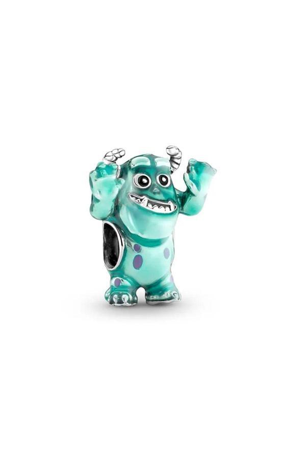 Asafaccessory Sevimli Canavarlar Sulley Charm Gümüş Kaplama Yeşil Tek Ebat - Image 1