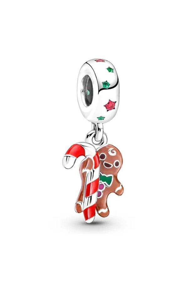 Asafaccessory Kurabiye Adam Charm Gümüş Kaplama Gümüş Tek Ebat - Image 1