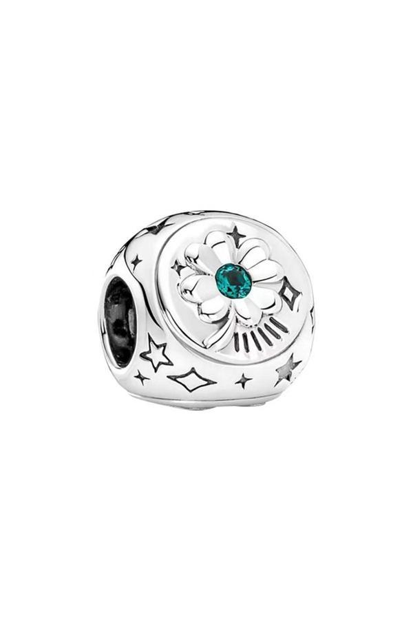 Asafaccessory Yonca , At Nalı , Uğur Böceği Üç Yönlü Charm Gümüş Kaplama Gri Tek Ebat - Image 1