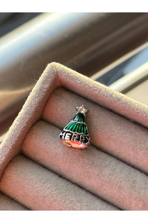 Asafaccessory Yılbaşı Charm Gümüş Kaplama yeşil #1 - Image 1