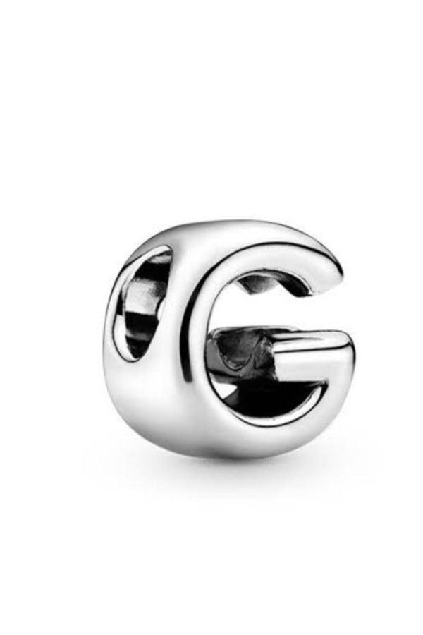 Asafaccessory Harf Charm ( Diğer Harfler Farklı İlanda) Gümüş Kaplama Gri Tek Ebat - Image 1