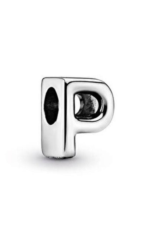 Asafaccessory Harf Charm ( Diğer Harfler Farklı İlanda) Gümüş Kaplama Gri Tek Ebat - Image 1