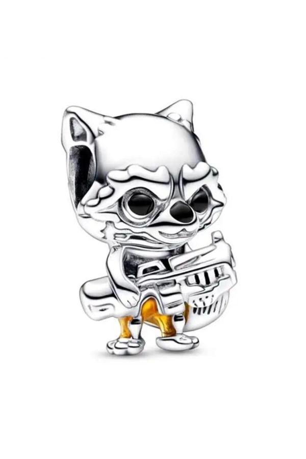 Asafaccessory Marvel Rakun Charm Gümüş Kaplama Gümüş Tek Ebat - Image 1