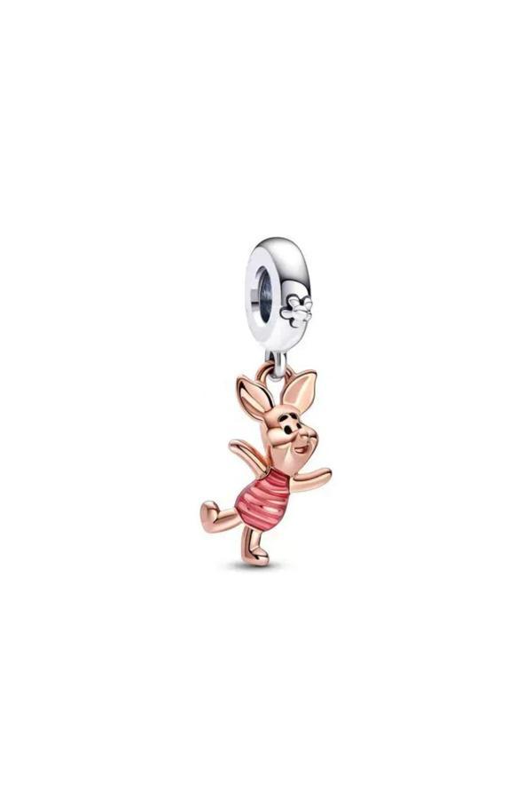 Asafaccessory Winnie The Pooh Piglet Charm Gümüş Kaplama Gümüş Tek Ebat - Image 1