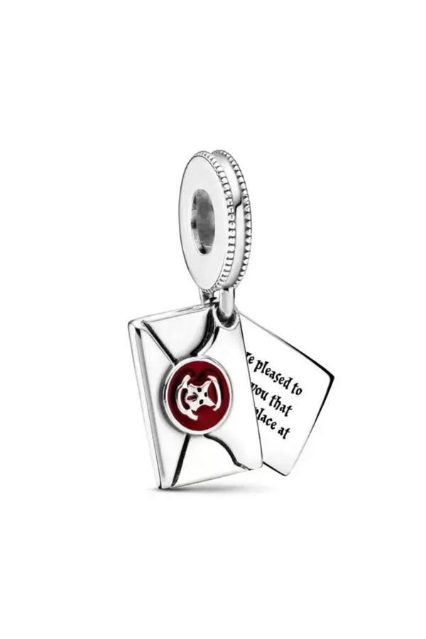 Asafaccessory Harry Potter Hogwarts Mektup Charm Gümüş Kaplama Gümüş Tek Ebat - Image 1