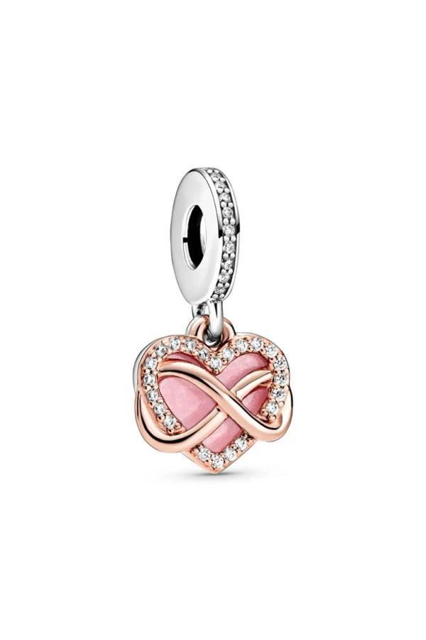 Asafaccessory Family Sonsuz Kalp Charm Gümüş Kaplama Gümüş Tek Ebat - Image 1