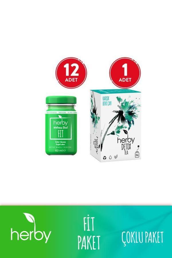 Fit Paket (Fit Matcha Shot 12'li Paket + Detox Tea Diyete Destek Bitki Çayı) - Image 1