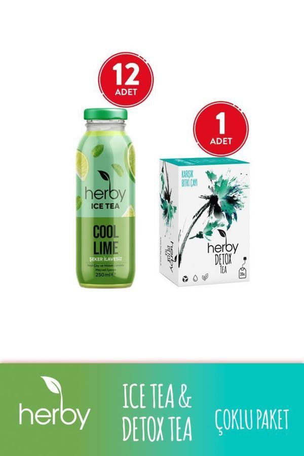 Diyete Destek Paketi (Ice Tea Cool Lime 12'li Şeker İlavesiz Soğuk Çay + Detox Tea) - Image 1
