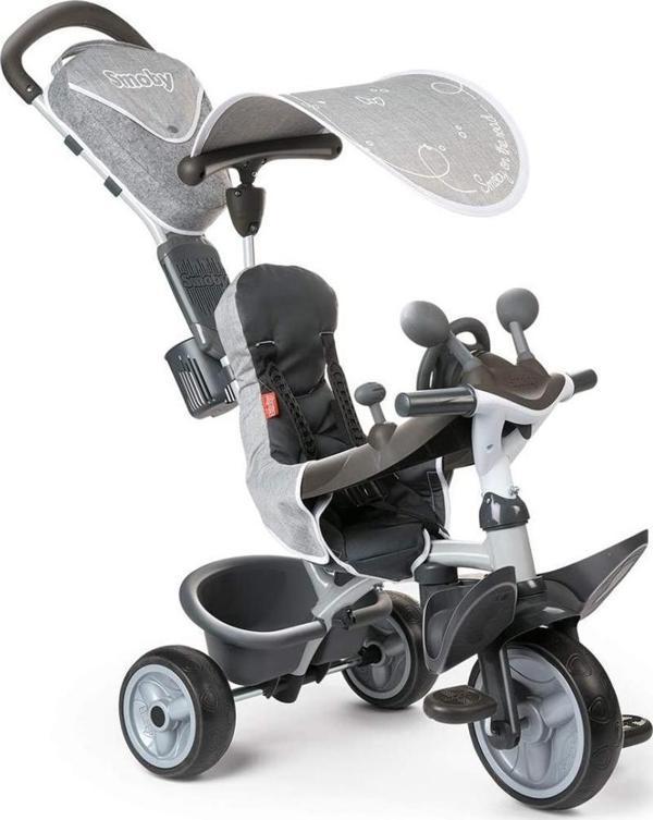 Smoby Baby Driver Comfort 3'ü1 arada Bisiklet Seti - Gri 741502 - Image 1