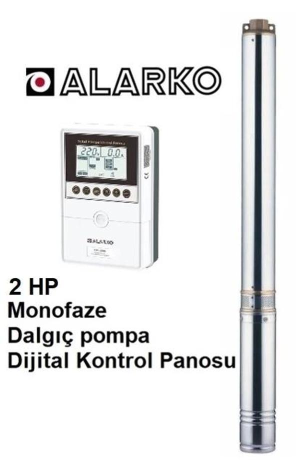 Alarko 2 HP Monofaze Dalgıç pompa + Dijital Kontrol Panosu - Image 1