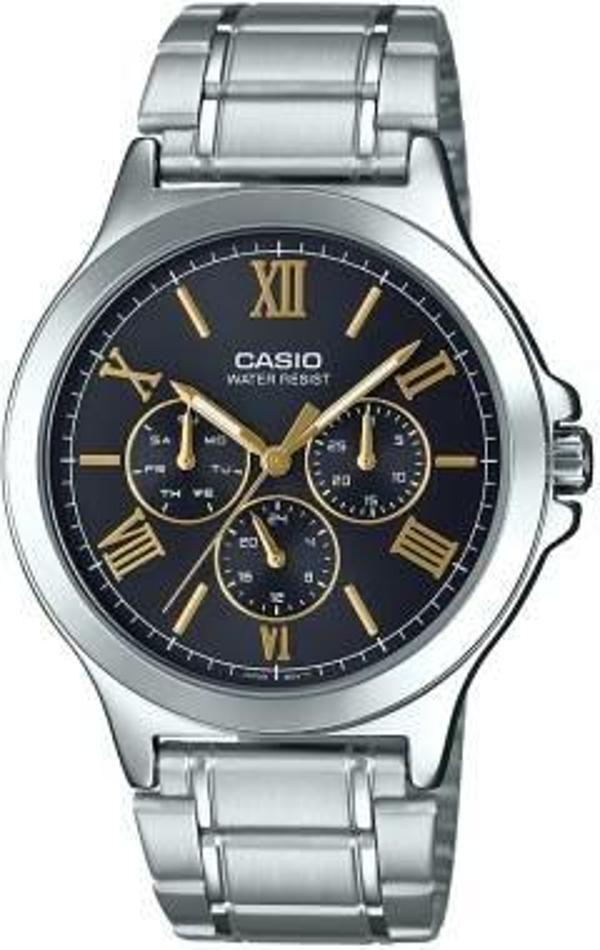 Casio MTP-V300D-1A2UDF Quartz Çelik Gri Siyah Kadran 42 mm Erkek Kol Saati - Image 1
