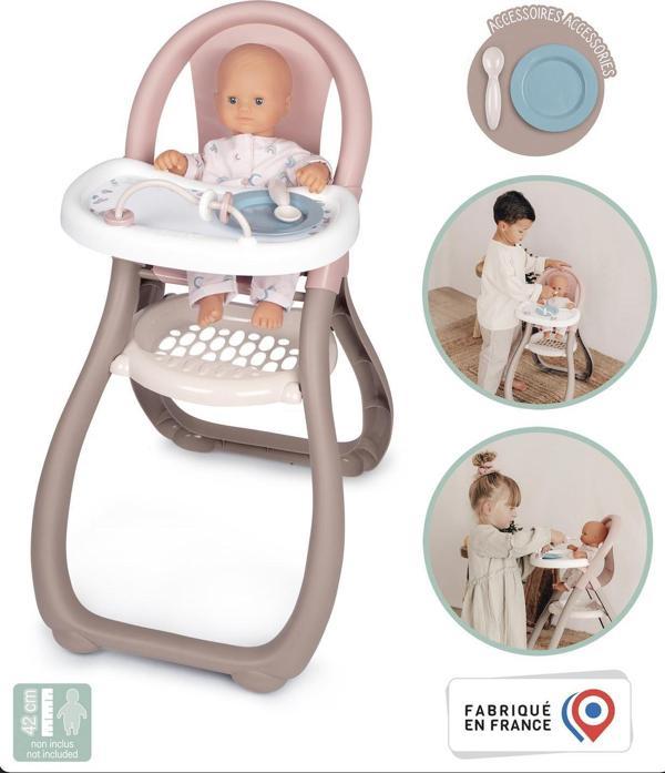 Smoby Baby Nurse Bebek Mama Sandalyesi Leylak-Gri 220370 - Image 1