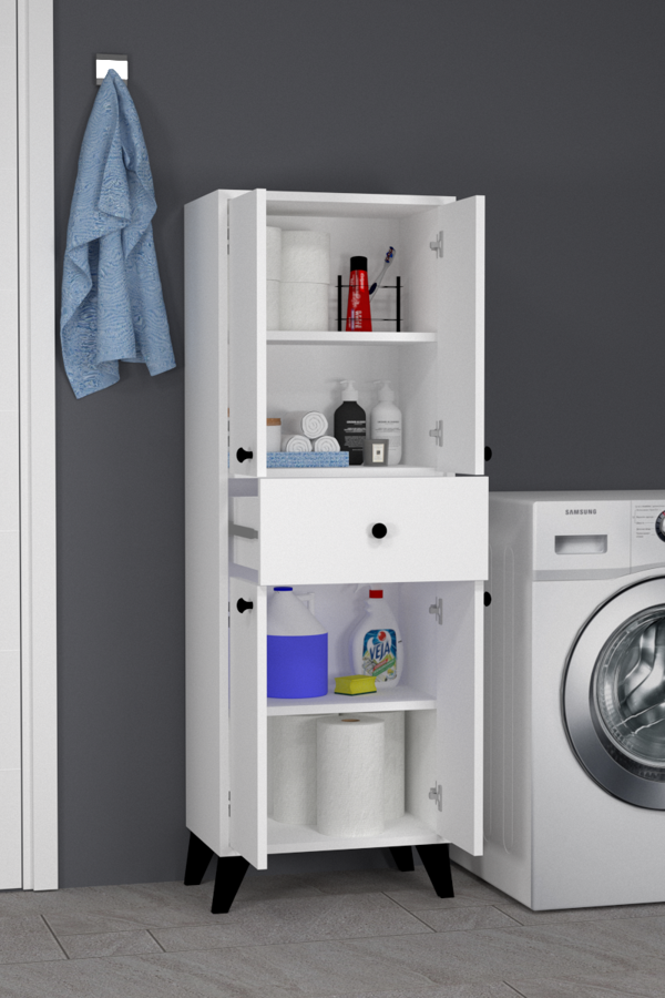 Zümra Kapaklı ve Çekmeceli Banyo Dolabı - Image 1