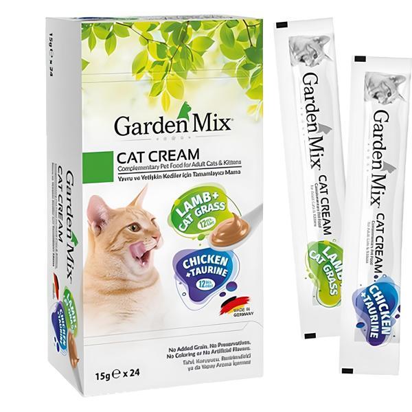 GARDEN MİX KEDİ KREMASI XXL TAVUK+  KUZU 24 ADET X 15 GR - Image 1