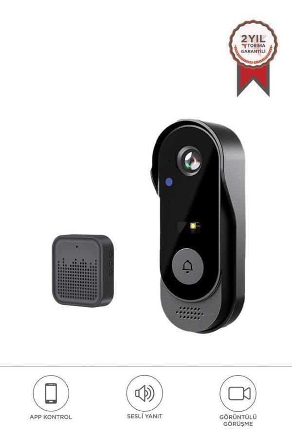 Torima CMR-24 Siyah Akıllı Su Geçirmez Kablosuz Kapı Zili - Image 1
