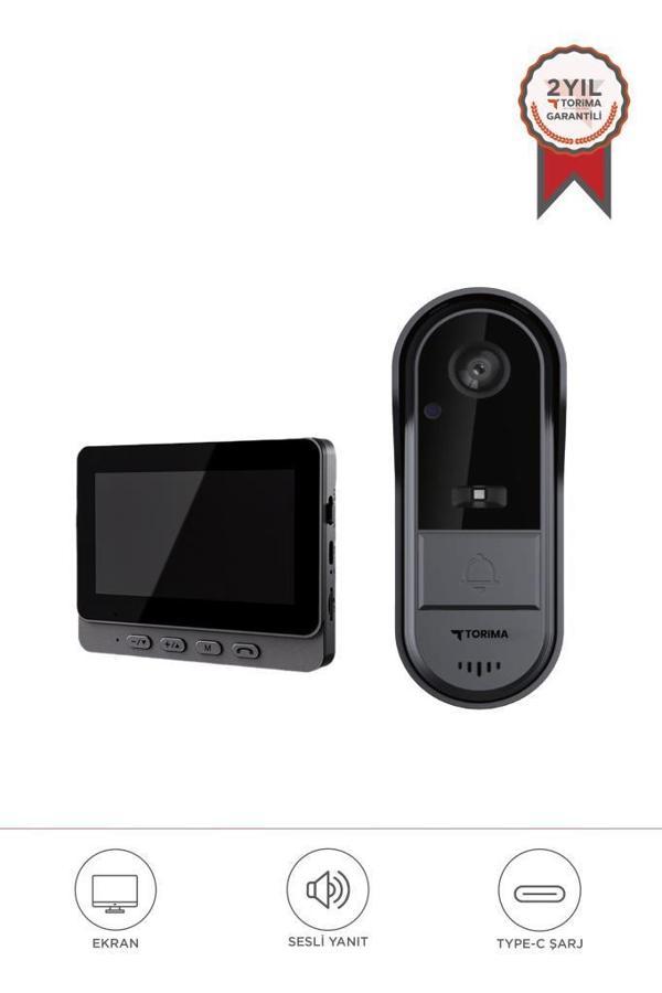 Torima CMR-25 Siyah Akıllı Su Geçirmez Kablosuz Kapı Zili - Image 1