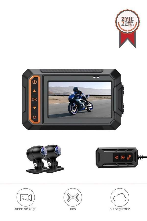 Torima M5F Ultra Hd Wifi Panaromik Aksiyon Kamerası Motosiklet Gözetleme Kamerası - Image 1