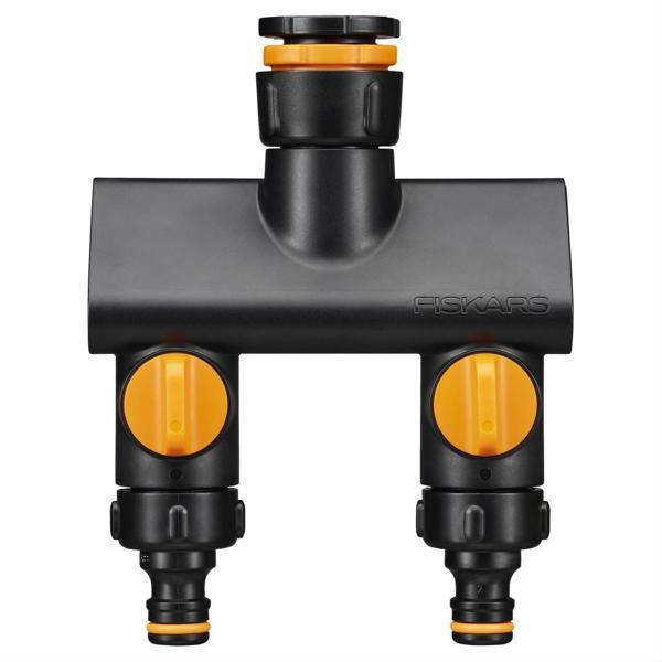 Fiskars 1070577 İkiz Musluk Bağlantı Aparatı (21mm/26,5mm/33,3mm) - Image 1