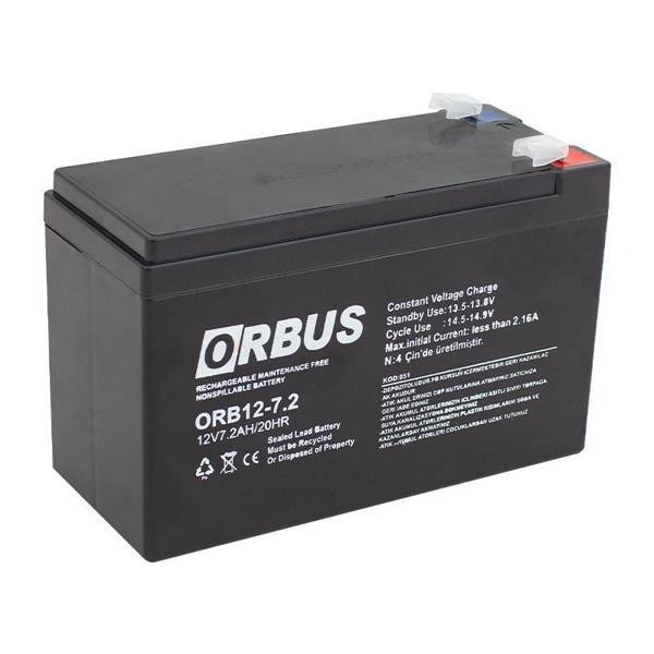 Orbus ORB12-7.2 12 Volt 7.2 Amper Akü (150x65x90 Mm) - Image 1