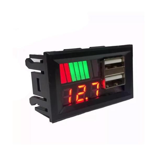 PowerMaster IC278C Dijital Voltmetre USB Çıkışlı Akü Göstergeli DC 12Volt Aküler İçin - Image 1