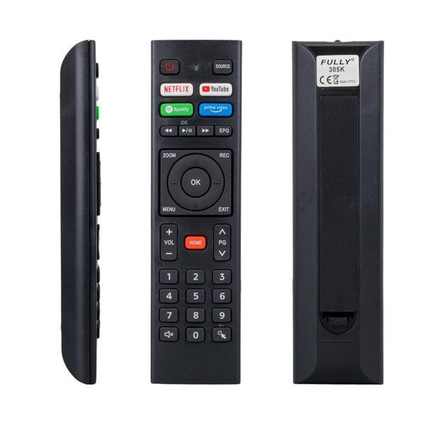 Telenova Netflıx - Youtube - Spotify - Prime Video Tuşlu Ses Komutsuz Lcd Led TV Kumanda - Image 1